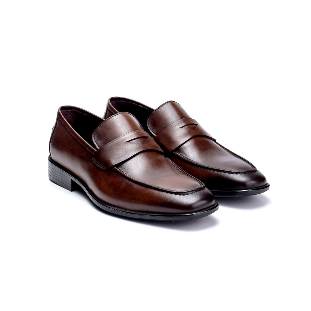 Brown Men Leather Classic Loafer