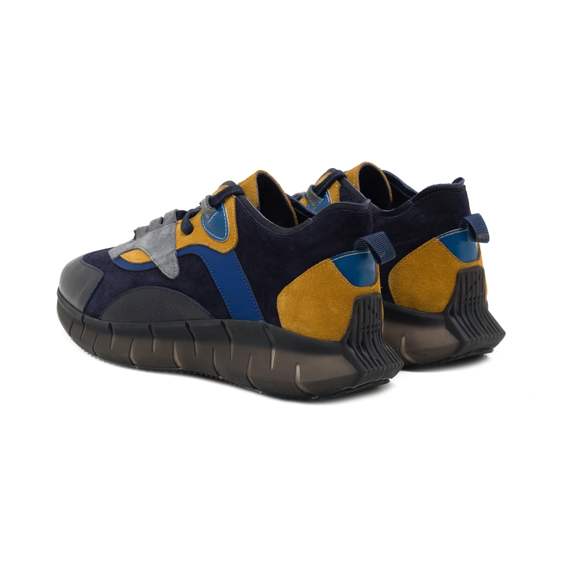 حذاء Evander الرياضي من الجلد باللون الأزرق الداكن