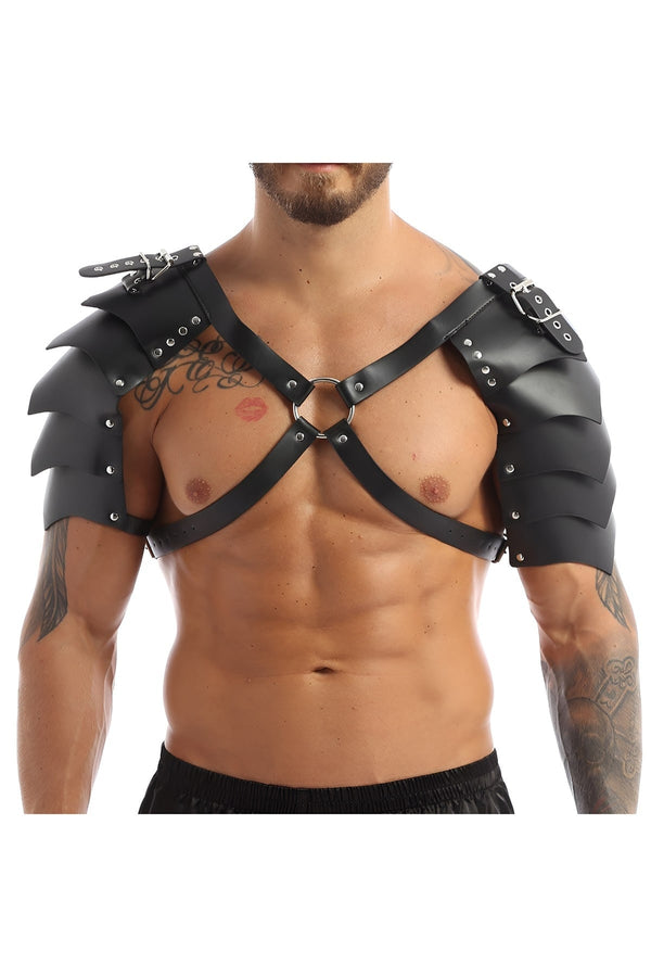 Sexy Armour Chest Harness Men - Leather Bdsm Chest Gay Harness - Gay Bondage Harness - Men Lingerie - Gift for Him - Bulldog Chest Wrap