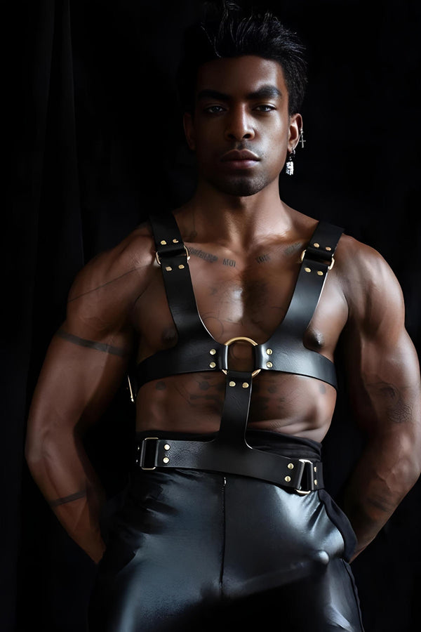Leather Bdsm Chest Gay Harness - Bulldog Chest Harness Men - Bondage Men Harness Lingerie - Male Harness - Gift for Him